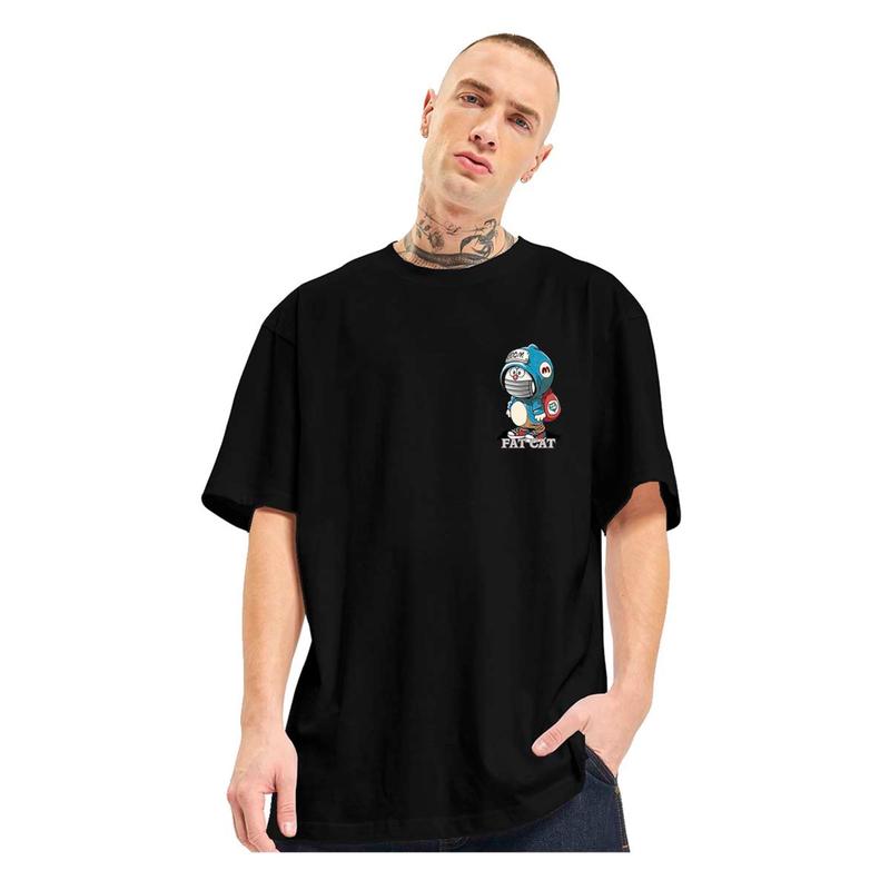 Camiseta Oversized Masculina Fat Cat Streetwear Grafite Skate